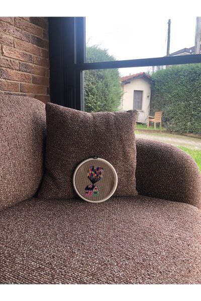 Balon Ev Kanaviçe Tablo