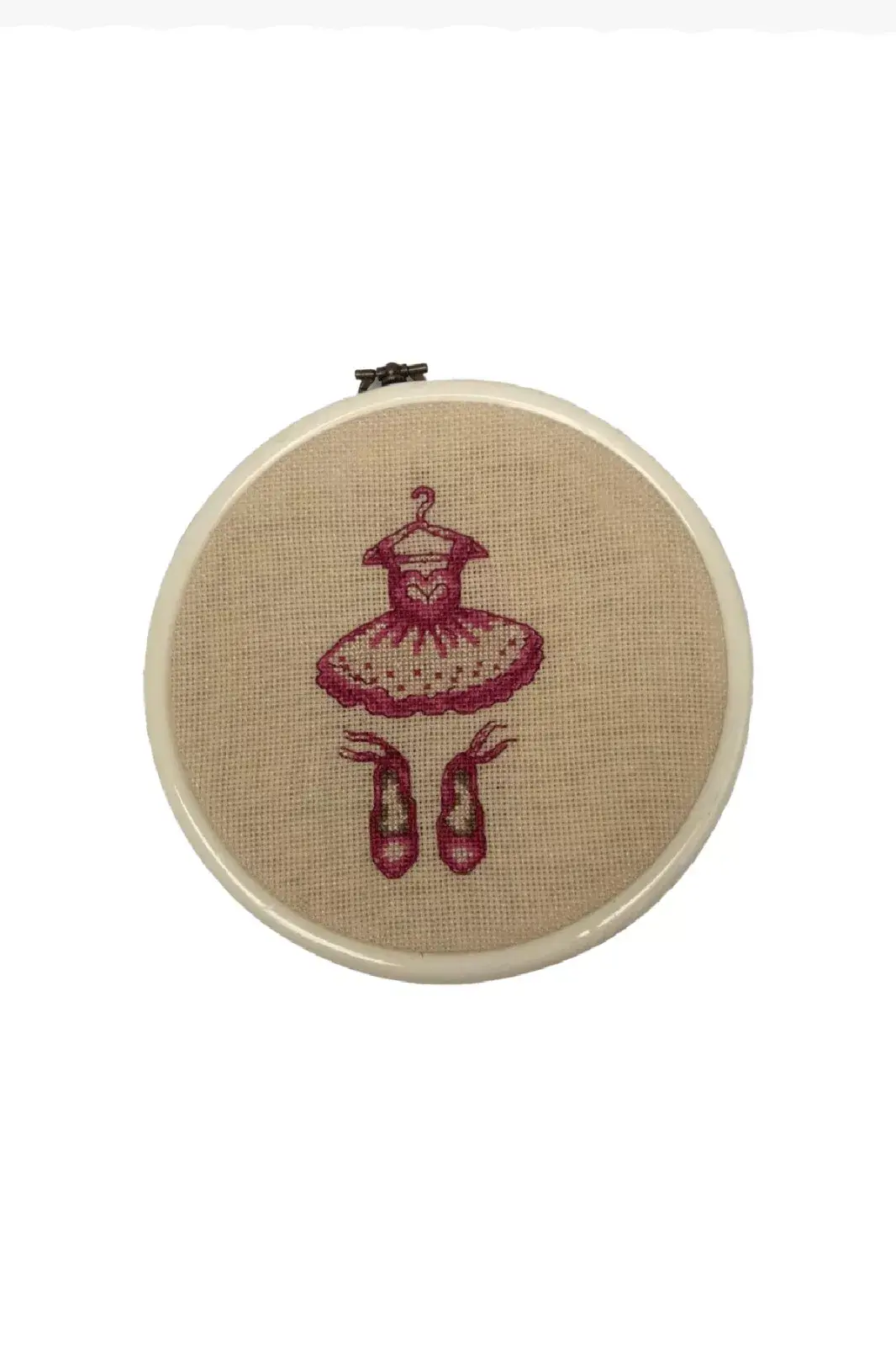 Balerin Motifli Kanaviçe Tablo